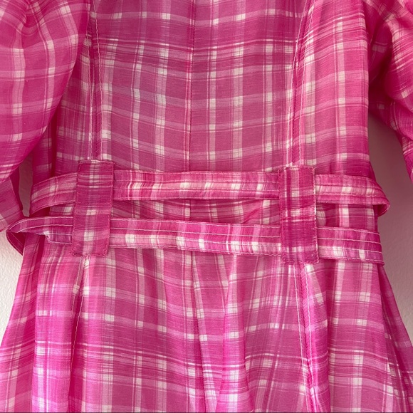AJE Bungalow MIDI Dress Pink Check • Size 10 • RRP $695 AUD - Picture 15 of 16